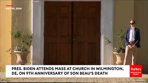President Biden Attends Mass In Delaware On Ninth Anniversary Of Son Beau's Death