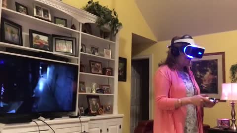 Mom mistakes PlayStation VR for real life