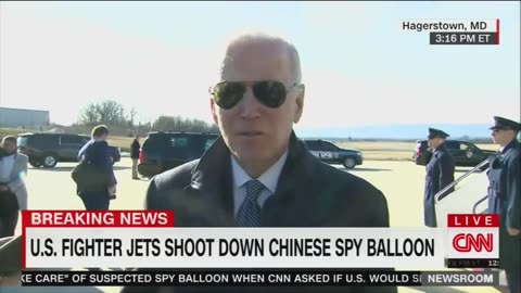 Biden says he ordered the Pentagon to shoot down the Chinese spy balloon on Wednesday.