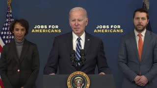 Biden shares hopeful remarks following January jobs report