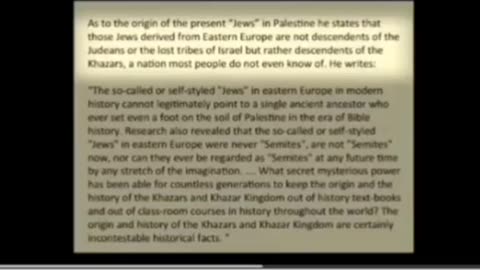 Jews are not descendants of the Israelites but rather the followers of the Khazars!