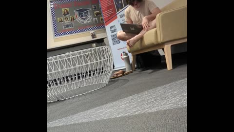 Boyfeet in student lounge