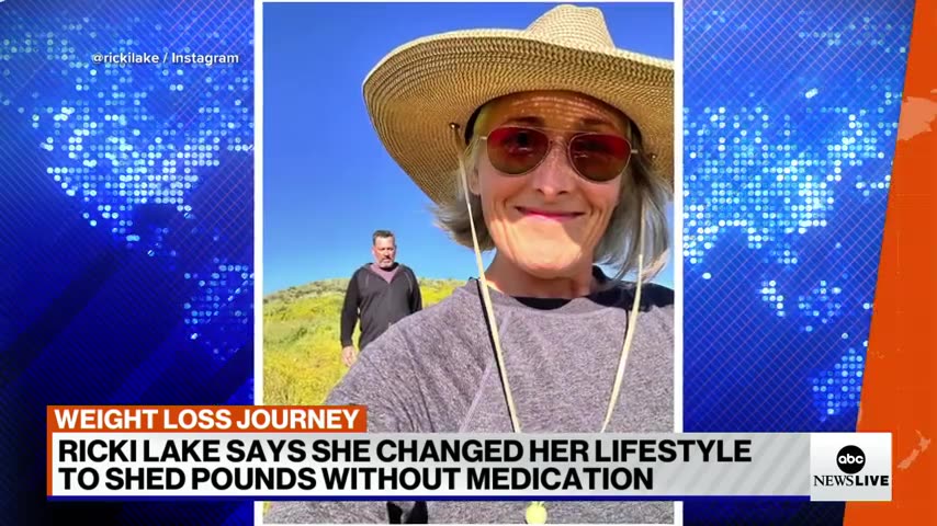 Ricki Lake opens up about weight loss without medication like Ozempic ABC News