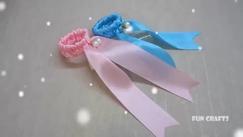 DIY Ribbon Crafts - How to Make Braided Scrunchies with Satin Ribbon _ Art