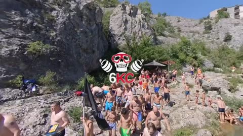 Bombardovanje plaže "6 kaca" na reci Moravici u Sokobanji 2019. godine - 360° video