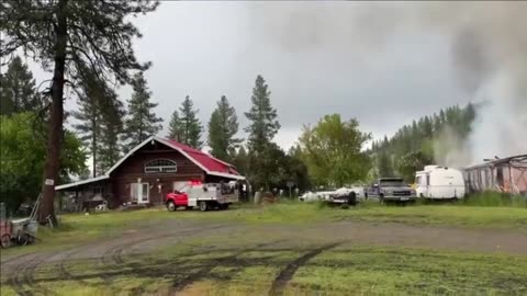 Beautiful Morning, Lightning Strikes Barn - remake