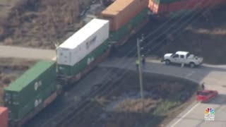 Another train has derailed in the Houston area.