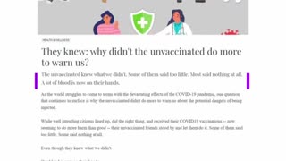 NEXT: Unvaxxed condemned for negligence: Blood on their hands for not warning others of vaxx risks