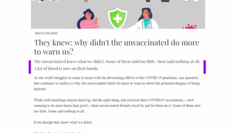 NEXT: Unvaxxed condemned for negligence: Blood on their hands for not warning others of vaxx risks