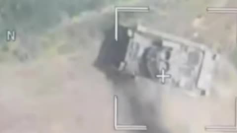 BRAT Reactive Armor Engages a Russian Lancet Drone Saves a Ukrainian Bradley