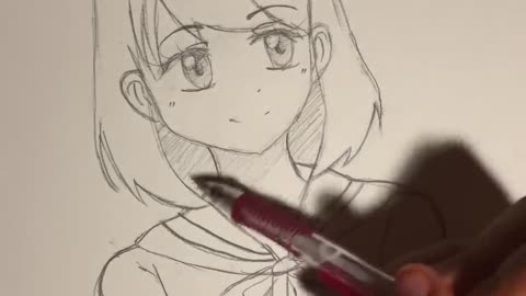 How to draw anime School girl | easy drawing tutorial