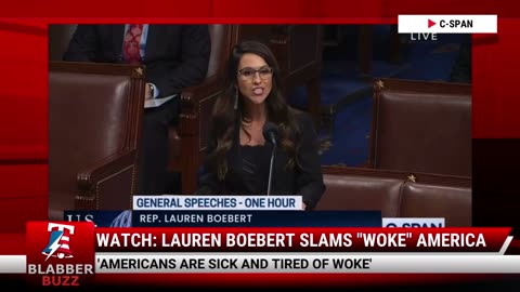 Watch: Lauren Boebert Slams "Woke" America