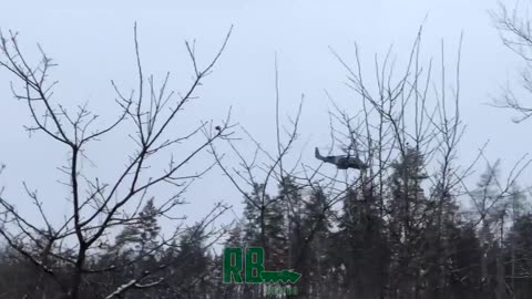 Russian Ka-52 & Mi-8 helicopters flying together