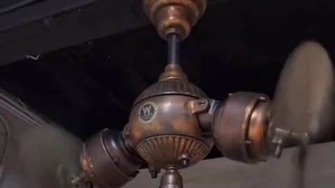 Vintage Charm: A 1920s Ceiling Fan in Action