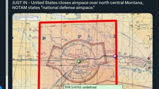 Unidentified Flying Object Shot Down Over Northern Canada, Another Object Over Montana, NOTAM