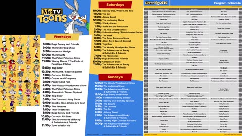 More On MeTV TOONS Debut Schedule For June 25th. And How Often Will It Change Throughout It's Run