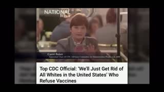 Video footage surfaces of CDC official calling for WHITE GENOCIDE to eliminate vaccine resistance.