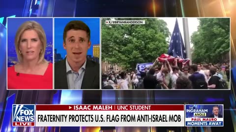 Frat brother who helped save American flag during anti-Israel protest speaks out