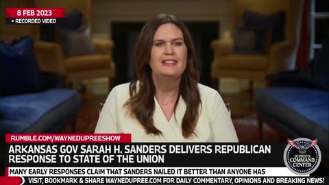 Huckabee-Sanders Delivers Awesome SOTU Response!