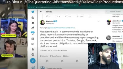 Eliza Bleu has 'splaining to do Elon Musk BAN Camelot331 Quartering Venti Yellow Flash #drama