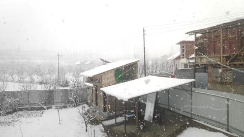 Snowfall in the Kashmir