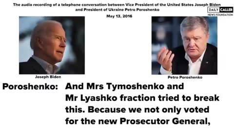 Audio recordings of telephone conversations with Joe Biden, John Kerry and Petro Poroshenko
