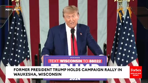 Trump To Heckler Interrupting Him At Waukesha - go home to mommy lol 🤣, Wisconsin, Campaign Rally
