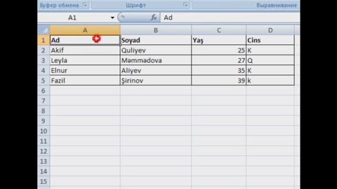 Create an Excel spreadsheet