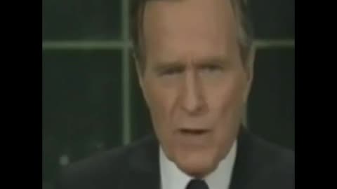 Short Video of George H.W. Bush Giving His Satanic New World Order Speech