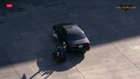 Swiss emergency services putting their bomb disposal robot into action