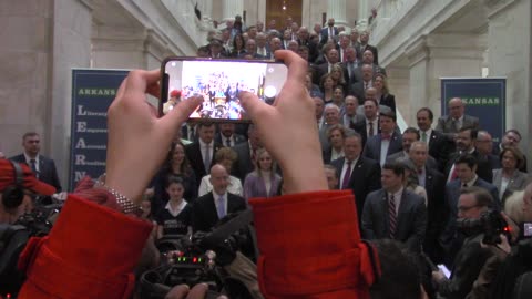 Governor of Arkansas Sarah Huckabee Sanders mentions State of the Union & education issues