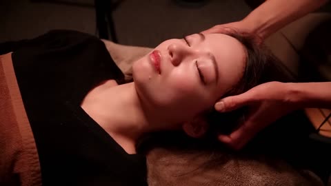 ASMR | Massage for sleep and relaxation (Eyestrain, Head Massage)