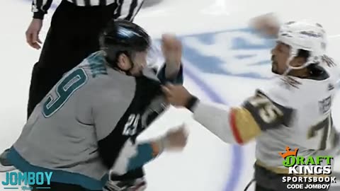 Reaves And Gabriel Hockey Fight with Commentary by Jomboy Media