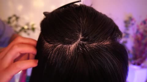 [ASMR] Relaxing Scalp Care ＆ Hair Brushing with Tangle Teezer | No Talking