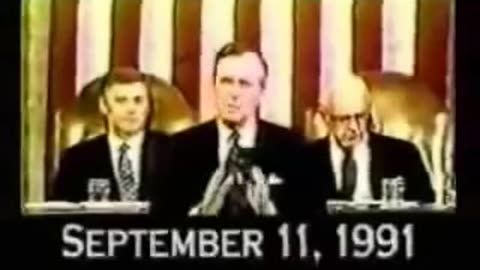 exactly 10 yrs before 9/11 george bush sr describes new world order