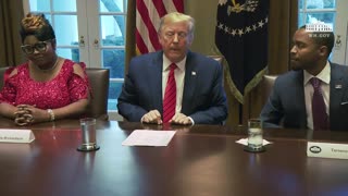President Trump Attends a Meeting and Photo Opportunity with Black Leaders.