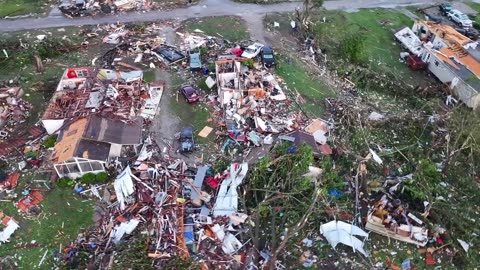Video from Barnsdall, Oklahoma after a deadly tornado hit the town