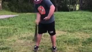 Guys show off bat spinning skill