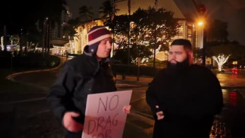 Jimmy Levy Joins Protest Outside the Broward Center at XMAS "Family Friendly" Drag Show