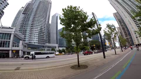 Riding Bike on Toronto Waterfront