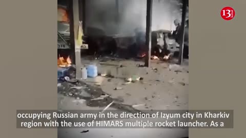 Dozens of military equipment, trucks TURN INTO ASHES in Russian base hit by "HIMARS"