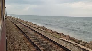 A beautiful journey on the sea railway.