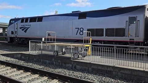 Amtrak Empire Builder Westbound in Everett, Washington 4/22/2024