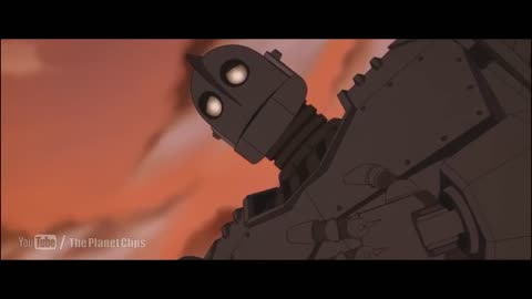The Iron Giant Intercepts the Missile and Save the City - The Iron Giant