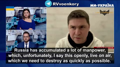 DESTRUCTION, DESTRUCTION, DESTRUCTION - Ukrainian presidential advisor Podolyak