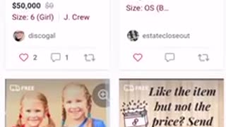 Why are there items in the children’s section of Poshmark $50,000?