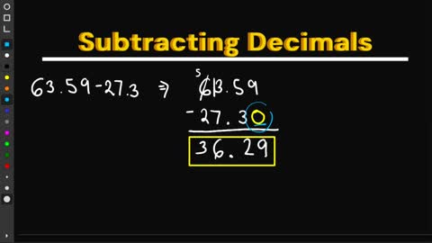 How do we SUBTRACT Decimals? - A Lot of Practice Examples in This!