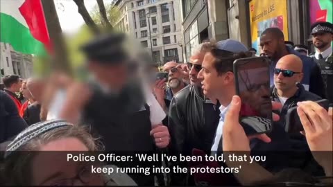 Gideon Falter caught out by Channel 4 news for running into protestors