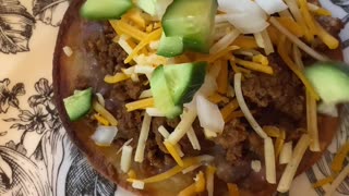 Tostadas de chorrizo y de camarones!