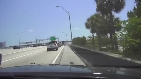lady jumps off bridge after wreckless chase by FHP